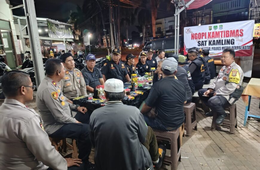 Polsek Medan Satria Gelar Ngopi Kamtibmas Bersama Pokdarkamtibmas dan Warga