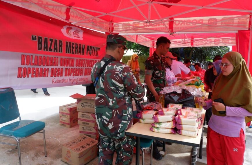 Kolaborasi Kodim 0507/Bekasi dan Koperasi Merah Putih Hadirkan Bazar Murah,…