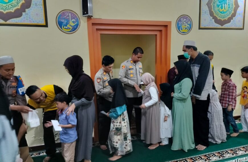 Polsek Medansatria Gelar Santunan Anak Yatim dan Buka Puasa Bersama