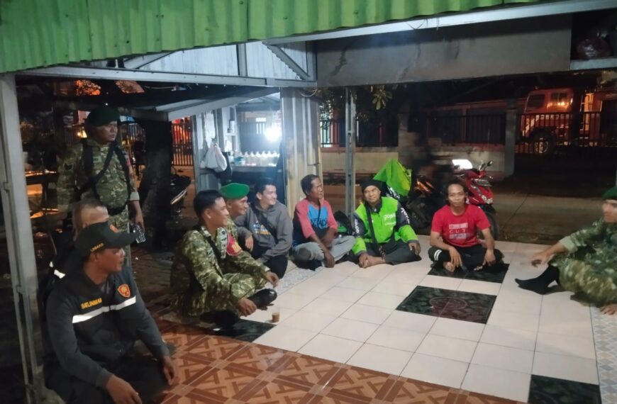 Himbau Kamtibmas, Koramil 03/Teluk Pucung Bersama Mitra Jaya dan Linmas&hellip;