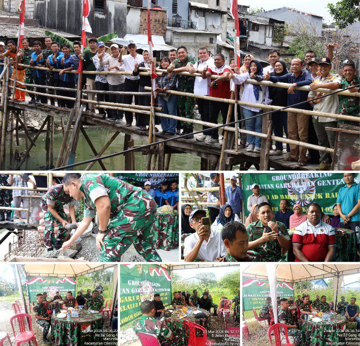 Pembangunan Jembatan Garuda Dimulai, Kodim 0502/JU Dukung Aksesibilitas Warga Pademangan Timur