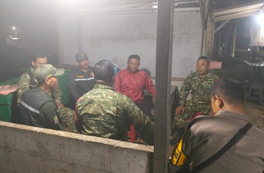 Patroli Malam Gabungan, Koramil 05/Bantar Gebang Intensifkan Kamtibmas Wilayah
