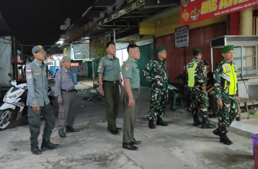 Koramil 01/Kranji Bersama Linmas Gelar Patroli Malam, Jamin Keamanan Wilayah&hellip;