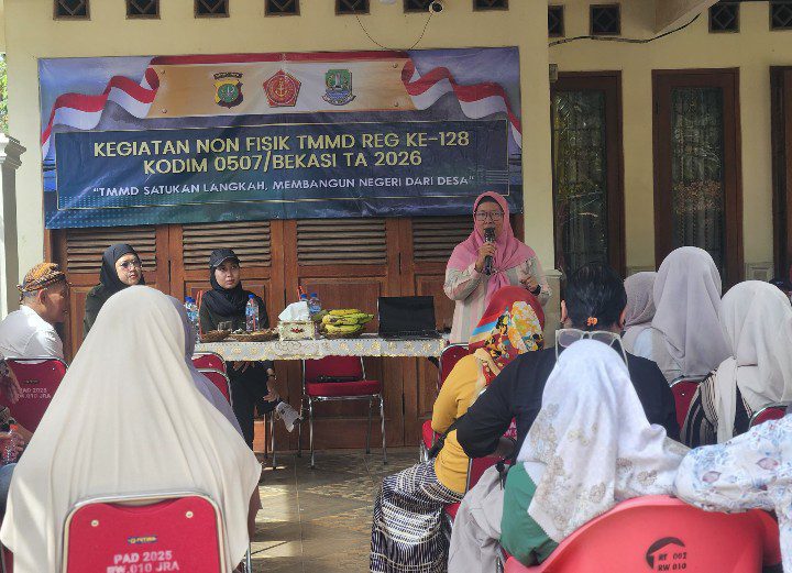 Bangun Kesadaran Masyarakat, Program Non Fisik TMMD Ke-128 Kodim 0507/Bekasi Diserbu Antusias Warga