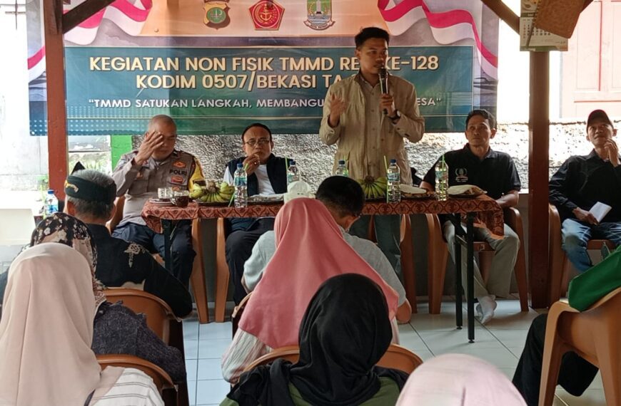 TMMD Ke-128 Kodim 0507/Bekasi Hadirkan Penyuluhan Kamtibmas&hellip;