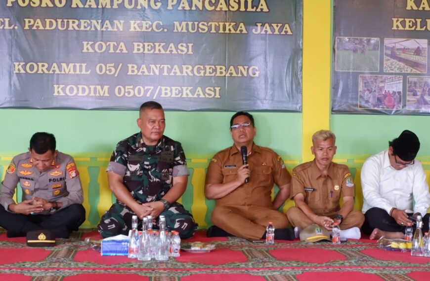 Danramil 05/Bantar Gebang Sambut Tim Penilai Kampung Pancasila Kodam Jaya&hellip;