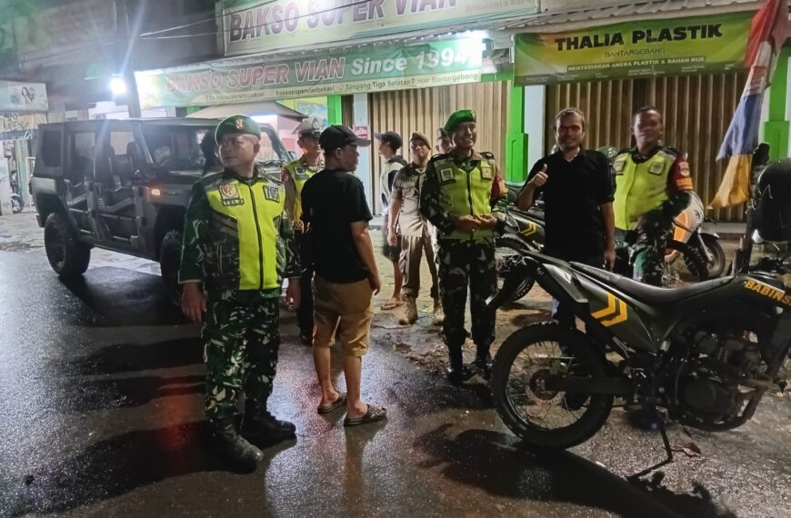 Patroli Rutin Koramil 05/Bantar Gebang Gencarkan Pengawasan…