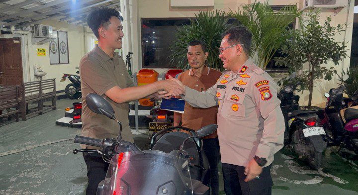 Motor Hasil Curanmor Ditemukan di Bekasi, Polsek Duren Sawit Kembalikan ke Pemilik Tanpa Biaya