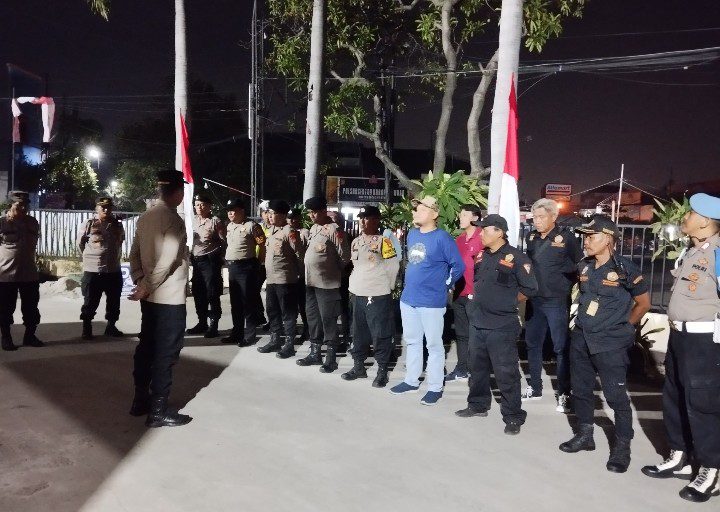 Apel Cipkon Malam, 20 Personil Polsek Medansatria + Pokdar Patroli Antisipasi Begal & Tawuran