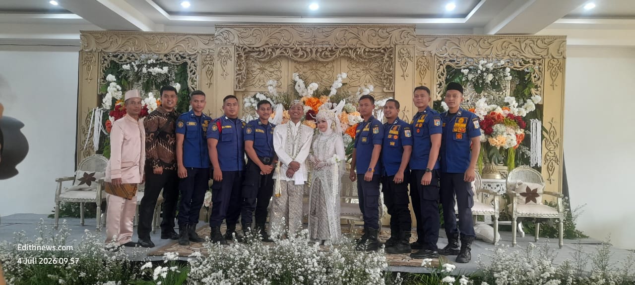 Pernikahan Syaripudin dan Ma’idah Berlangsung Khidmat, Dihadiri Rekan Damkar dan Tenaga Kesehatan