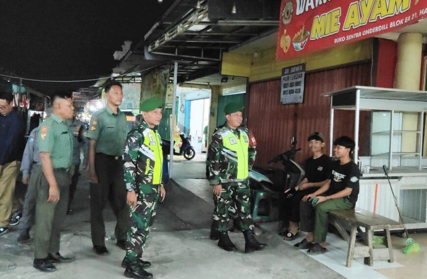 Patroli Malam Sinergitas Tiga Pilar, Koramil 01/Kranji Bersama Aparat Gabungan…