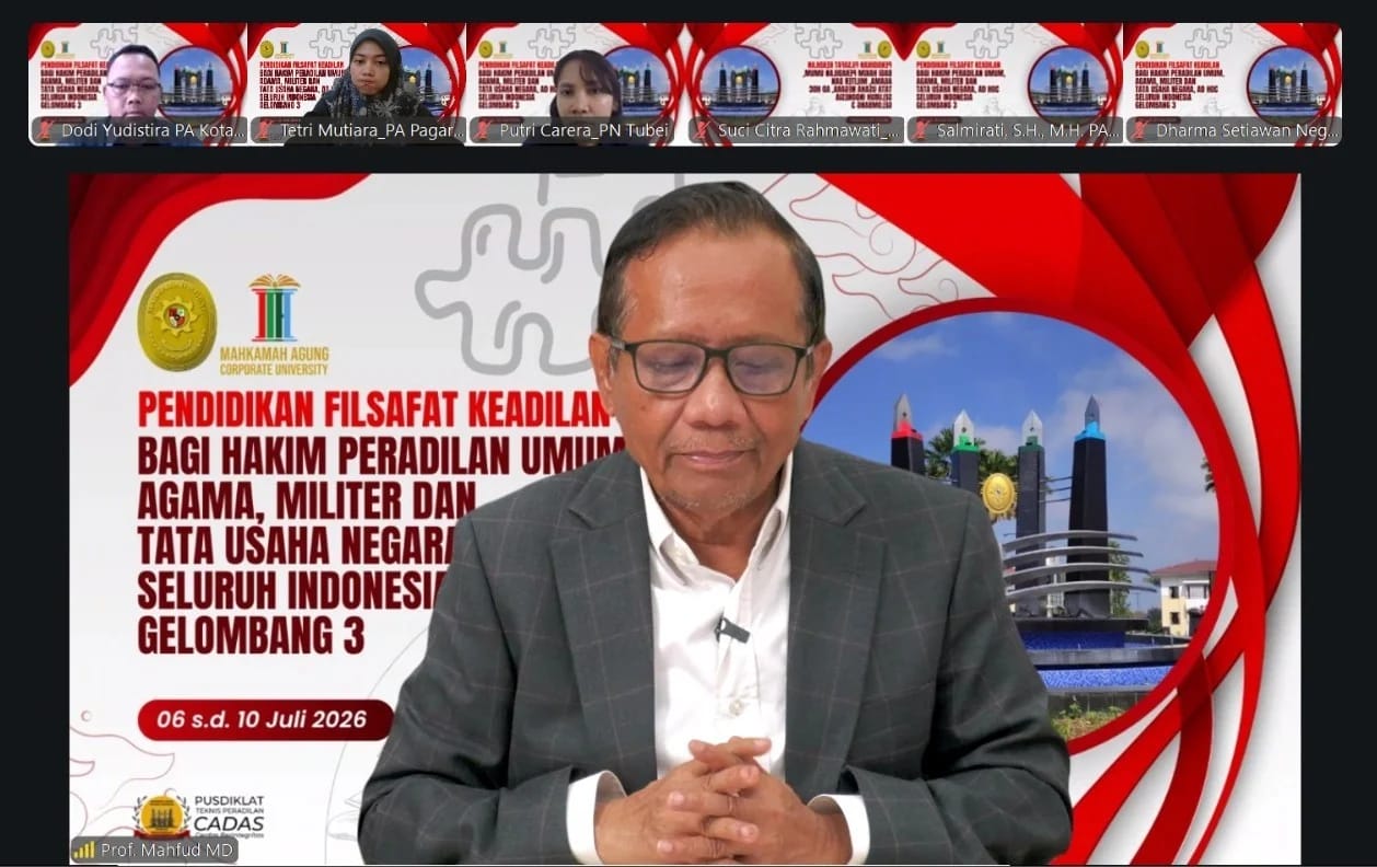 Putusan Hakim Tak Lahir dari Pasal Semata Mahfud MD Tekankan Peran Logika dan Etika 