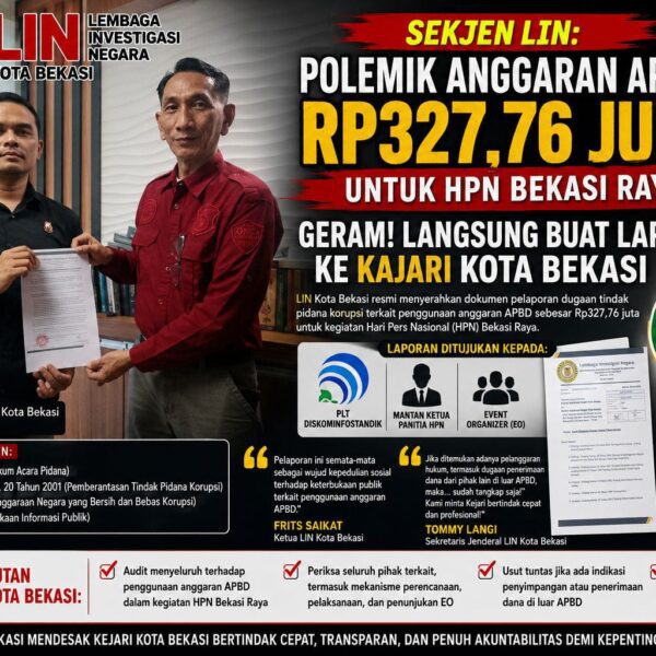 Sekjen LIN: Polemik Anggaran APBD Rp327,76 juta Untuk…