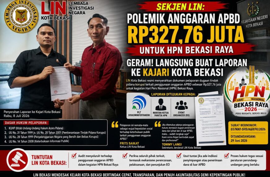 Sekjen LIN: Polemik Anggaran APBD Rp327,76 juta Untuk HPN Geram.…
