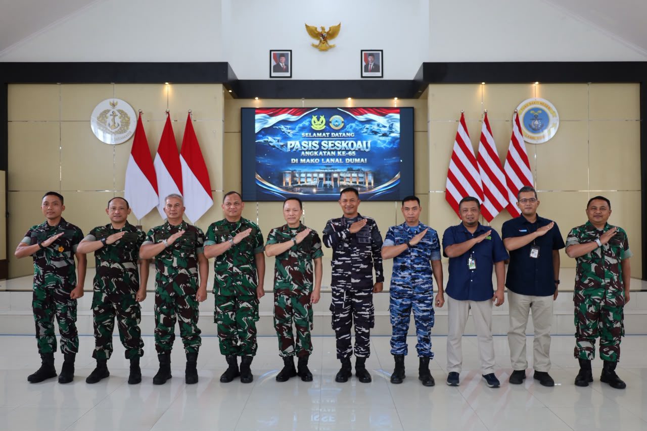 Danlanal Dumai Terima Kunjungan Kuliah Kerja Iptek Pasis Seskoau Angkatan 65 TP. 2026