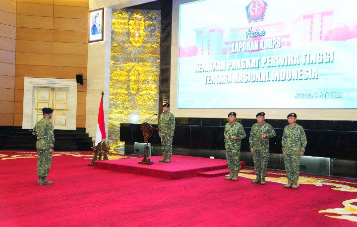 Irjen TNI Pimpin Laporan Korps Kenaikan Pangkat 105 Pati TNI