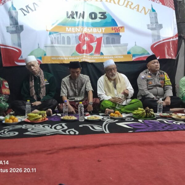 Tasyakuran HUT Kemerdekaan RI ke-81, Bhabinkamtibmas Ajak Warga&hellip;
