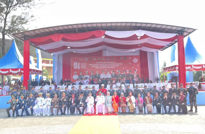 Danlanal Bintan Hadiri Upacara HUT Ke-81 Kemerdekaan RI Tingkat Kabupaten&hellip;