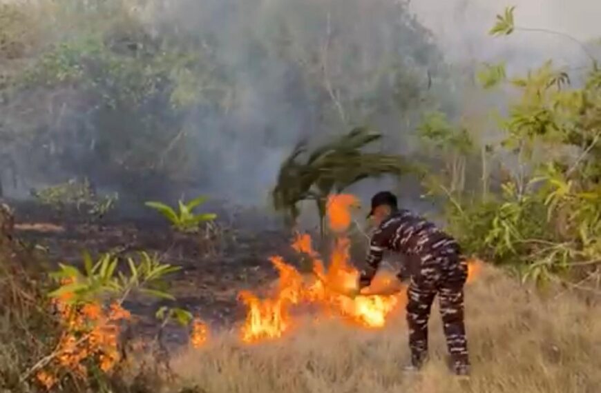 Gerak Cepat TNI AL, Personel Posbinter Pulau Penyengat Lanal Bintan&hellip;