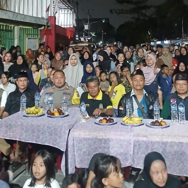 Bhabinkamtibmas Polsek Medansatria Hadiri Puncak Panggung Hiburan HUT…