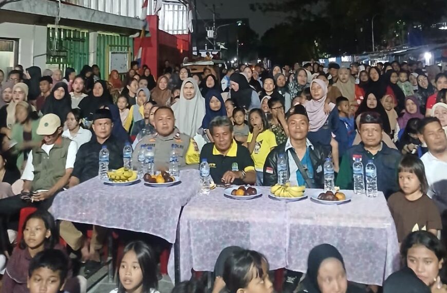 Bhabinkamtibmas Polsek Medansatria Hadiri Puncak Panggung Hiburan HUT Kemerdekaan RI…