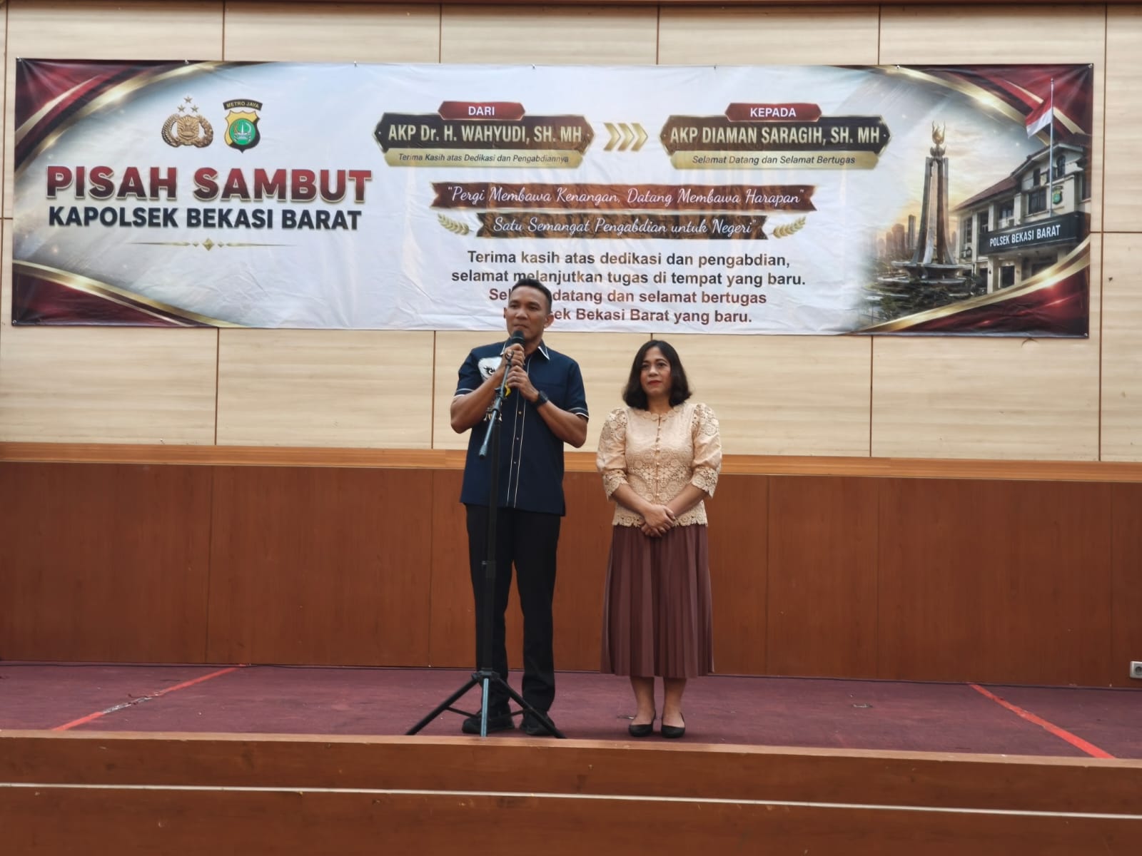 Muspika dan Tokoh Masyarakat Hadiri Pisah Sambut Kapolsek Bekasi Barat