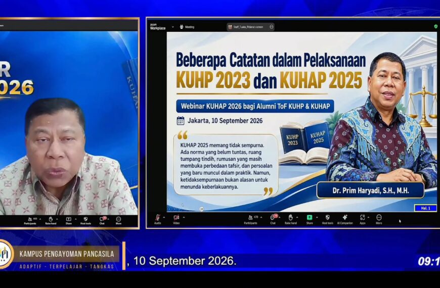 Dr Prim Haryadi: KUHAP Tidak Sempurna, Bukan Alasan&hellip;