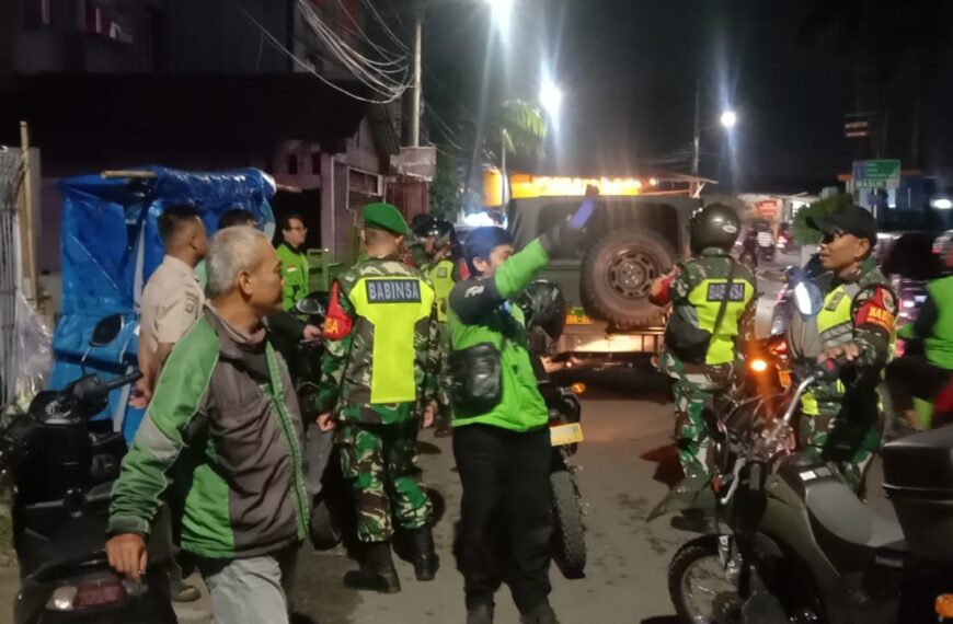 Patroli Tanpa Henti, Koramil 02/Pondok Gede Bersama Polri dan Satpol…