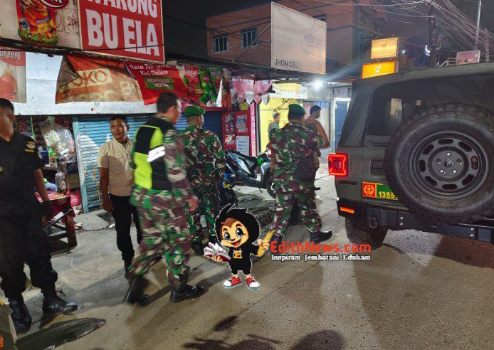 Giat Jaga Kamtibmas, Koramil 01/Kranji Bersama Polsek Bekasi Barat Ciptakan Rasa Aman di Wilayah