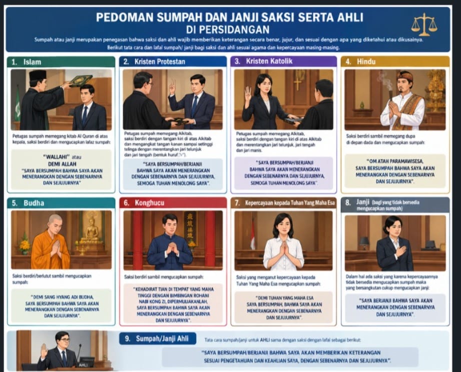 Catat! Perubahan Sumpah/Janji Saksi/Ahli dalam KUHAP Baru & Buku II 2026