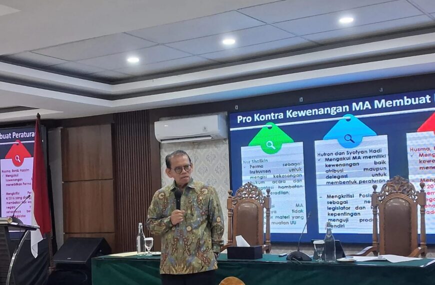 Syamsul Ma’arif: Ada Pro dan Kontra MA Membuat Peraturan