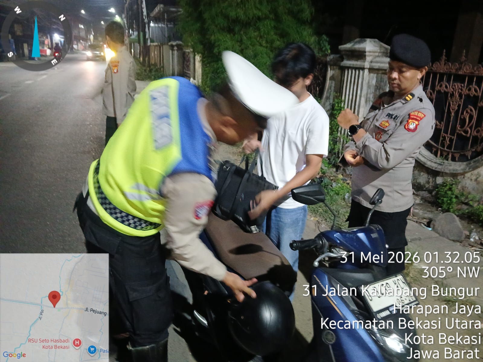 Polsek Medan Satria Tingkatkan Patroli dan Razia Stasioner, Kawal Keamanan Wilayah Hukum